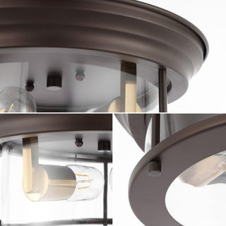 Forrest 13.25" Metal/Glass LED Flush Mount