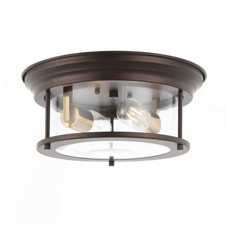 Forrest 13.25" Metal/Glass LED Flush Mount