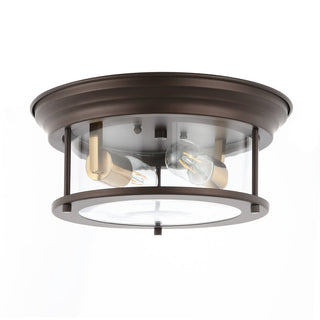 Forrest 13.25" Metal/Glass LED Flush Mount