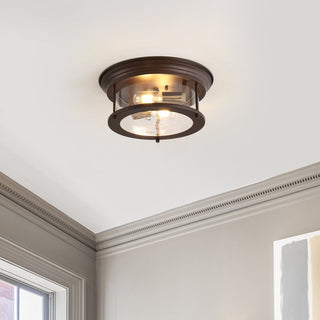 Forrest 13.25" Metal/Glass LED Flush Mount