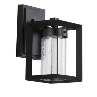 Turkey 6.75" Outdoor Modern Cube Bubble Glass/Metal Integrated LED Sconce