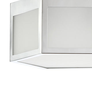 Niam Hexagon Metal/Frosted Glass LED Flush Mount