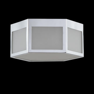 Niam Hexagon Metal/Frosted Glass LED Flush Mount