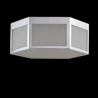 Niam Hexagon Metal/Frosted Glass LED Flush Mount