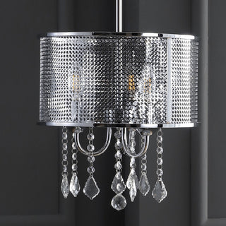 Mingle 13" Metal/Crystal Adjustable LED Drop Chandelier