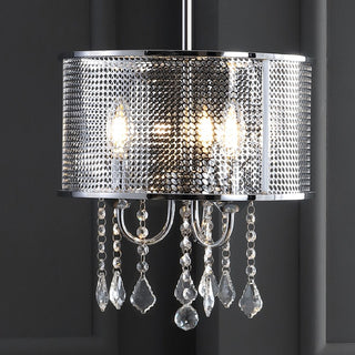 Mingle 13" Metal/Crystal Adjustable LED Drop Chandelier