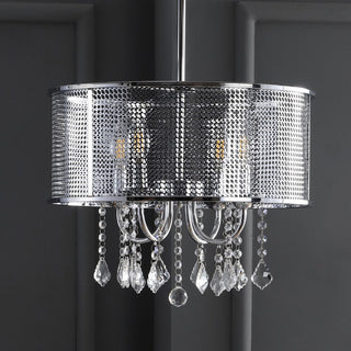 Mingle 13" Metal/Crystal Adjustable LED Drop Chandelier