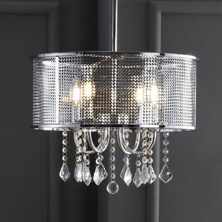 Mingle 13" Metal/Crystal Adjustable LED Drop Chandelier