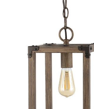 Breakneck 8.13" Adjustable Iron Rustic Farmhouse LED Pendant