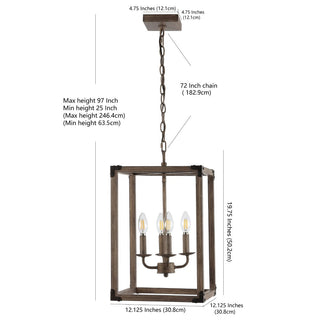 Breakneck Adjustable Iron Rustic Farmhouse LED Pendant