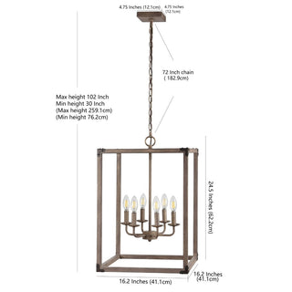 Breakneck Adjustable Iron Rustic Farmhouse LED Pendant