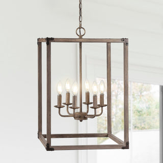 Breakneck Adjustable Iron Rustic Farmhouse LED Pendant