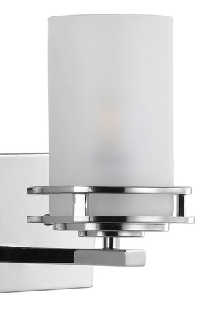 Tyrone Metal/Frosted Glass Contemporary Glam LED Vanity Light