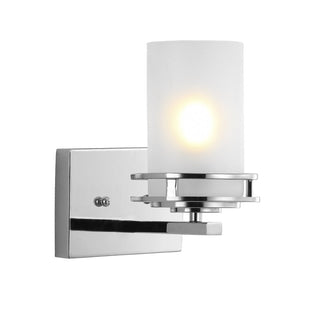 Tyrone Metal/Frosted Glass Contemporary Glam LED Vanity Light