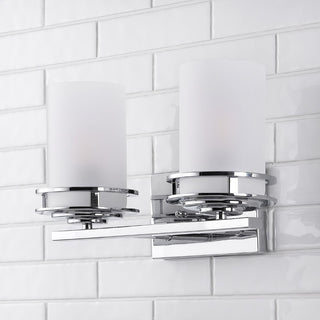 Tyrone Metal/Frosted Glass Contemporary Glam LED Vanity Light