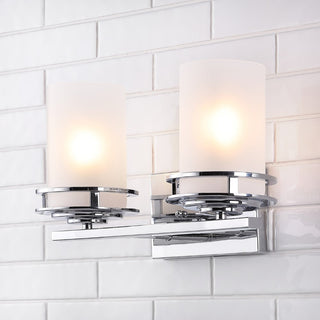 Tyrone Metal/Frosted Glass Contemporary Glam LED Vanity Light