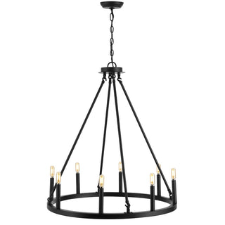 Ken Ring 28" Iron Rustic Farmhouse LED Chandelier