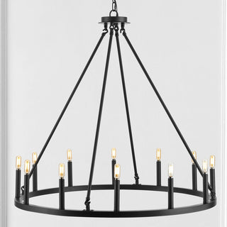 Ken Ring 28" Iron Rustic Farmhouse LED Chandelier