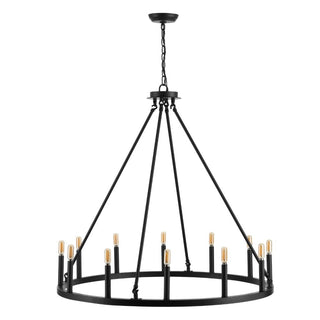 Ken Ring 28" Iron Rustic Farmhouse LED Chandelier