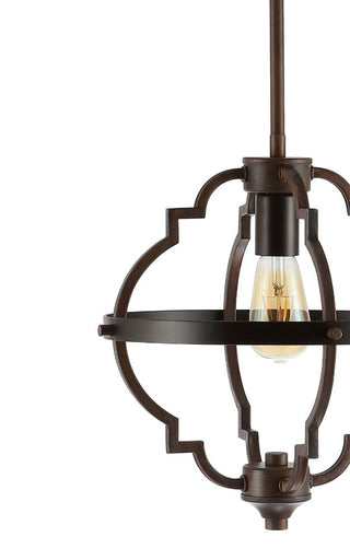 Tuxis 12.5" Adjustable Iron Rustic Industrial LED Pendant