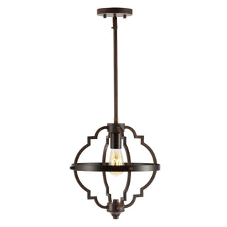 Tuxis 12.5" Adjustable Iron Rustic Industrial LED Pendant