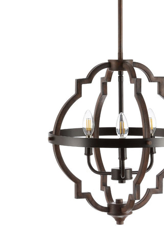 Tuxis 16.75" 3-Light Adjustable Iron Rustic Industrial LED Pendant