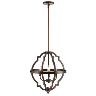 Tuxis 16.75" 3-Light Adjustable Iron Rustic Industrial LED Pendant