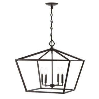 Zoar 23" 4-Light Adjustable Iron Rustic Glam LED Pendant