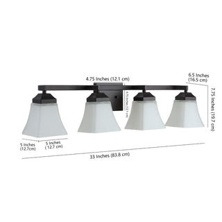 Wetherell Iron/Glass Modern Cottage LED Vanity Light