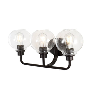 Bonnet Iron/Seeded Glass Cottage Rustic LED Vanity Light