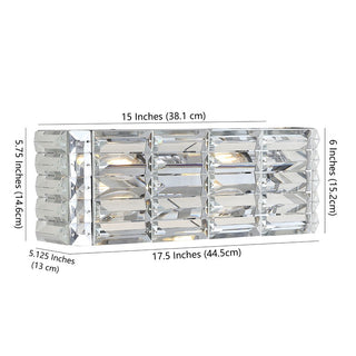 Boseophone Iron/Crystal Glam Modern LED Vanity Light