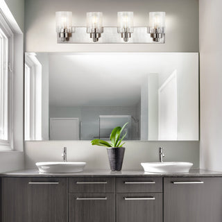 Margaret Seeded Glass/Iron Modern Contemporary LED Vanity Light