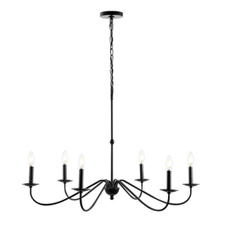 Bernice 34.75" Bohemian Farmhouse Iron LED Chandelier