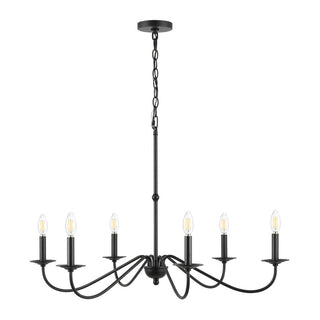 Bernice 34.75" Bohemian Farmhouse Iron LED Chandelier