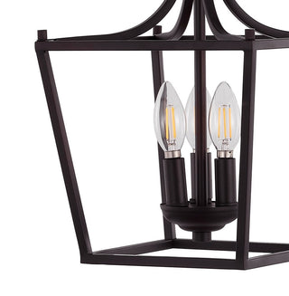 Tiffany 10" Iron Classic Midcentury Pendant Lantern