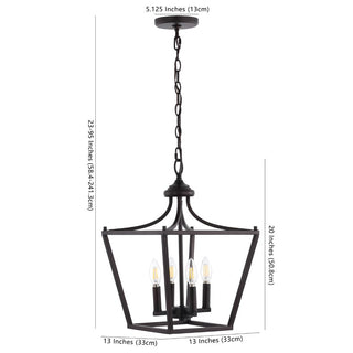 Tiffany 10" Iron Classic Midcentury Pendant Lantern