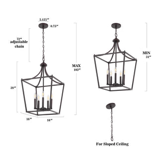 Tiffany 10" Iron Classic Midcentury Pendant Lantern