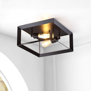 Bruckeolm 13" 2-Light Iron Modern Farmhouse LED Flush Mount