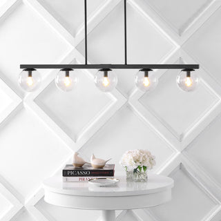 Rogers Parisian 45.5" Modern Glam Iron Globe Linear LED Pendant