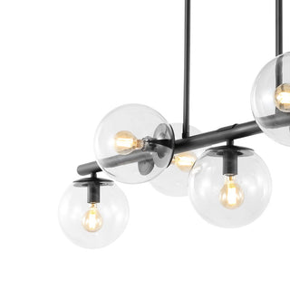 Rogers Parisian 45.5" Modern Glam Iron Globe Linear LED Pendant