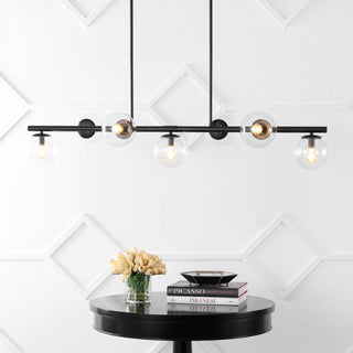 Rogers Parisian 45.5" Modern Glam Iron Globe Linear LED Pendant