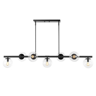 Rogers Parisian 45.5" Modern Glam Iron Globe Linear LED Pendant