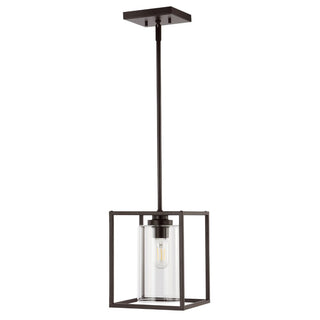 Pagoda 8.13" Industrial Farmhouse Iron/Glass LED Pendant