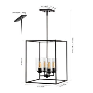 Pagoda 8.13" Industrial Farmhouse Iron/Glass LED Pendant