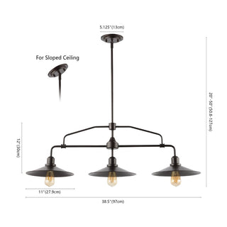 Mccarthy 34.25" Metal Farmhouse Industrial LED Pendant