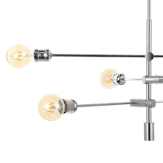 Diya 36" Modern Vintage Iron Arm-Adjustable LED Chandelier