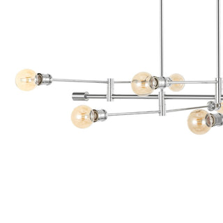 Diya 36" Modern Vintage Iron Arm-Adjustable LED Chandelier