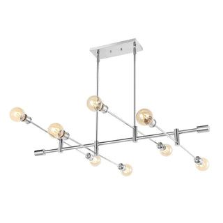 Diya 36" Modern Vintage Iron Arm-Adjustable LED Chandelier