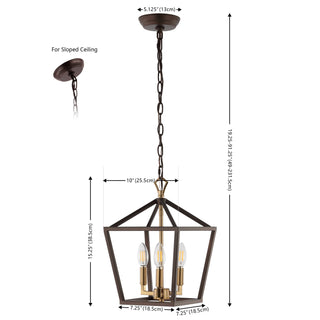 Iris 10" Iron Classic Modern Lantern LED Pendant