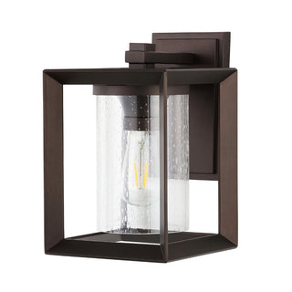 Shirley 7.25" Iron/Glass Modern Rustic Cube LED Outdoor Lantern